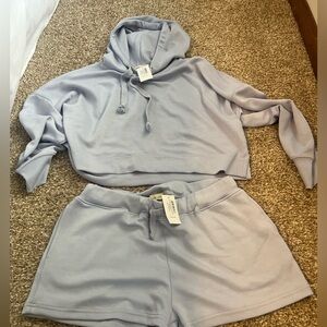 NWT Simply Southern light blue hoodie and shorts